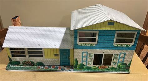 Vintage T. Cohn's Inc. Metal Doll House The Split Level 1957 Nice